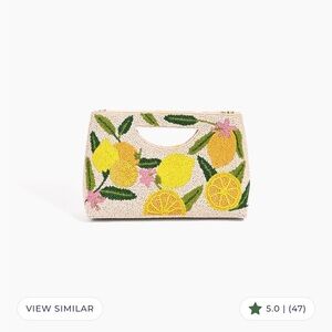 America & Beyond Make Lemonade beaded clutch